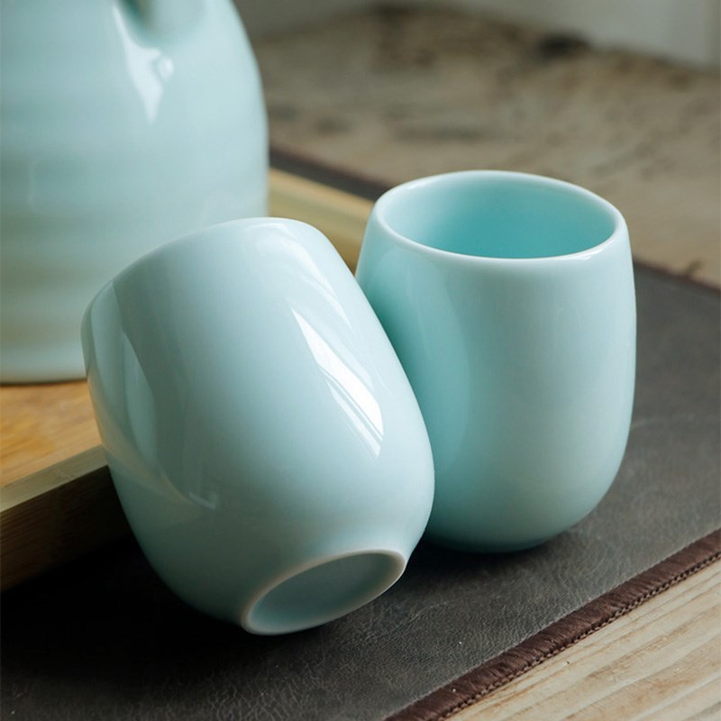 简约影青瓷家用茶具套装景德镇陶瓷大号整套功夫茶具中式日式茶壶