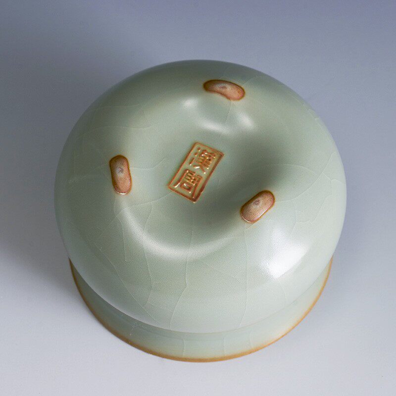 汉唐手工汝窑茶漏 景德镇陶瓷茶滤 家用功夫茶具配件