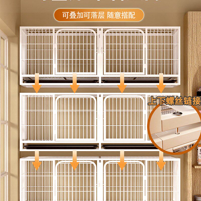 繁育猫笼子宠物店猫咪三层繁殖笼狗笼子寄养笼大型养殖笼双层鸽笼