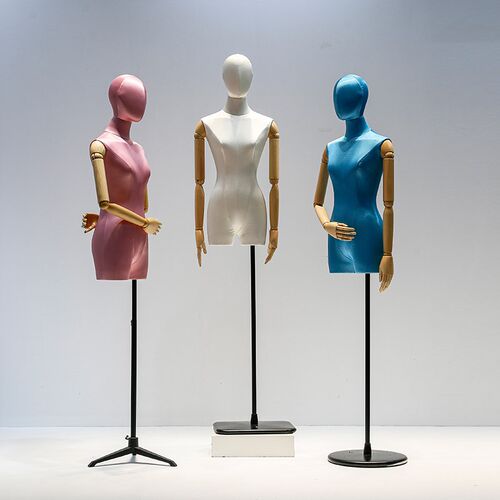 服装店模特道具女半身高端丝绸缎挂件手婚纱展示架橱窗展示人台