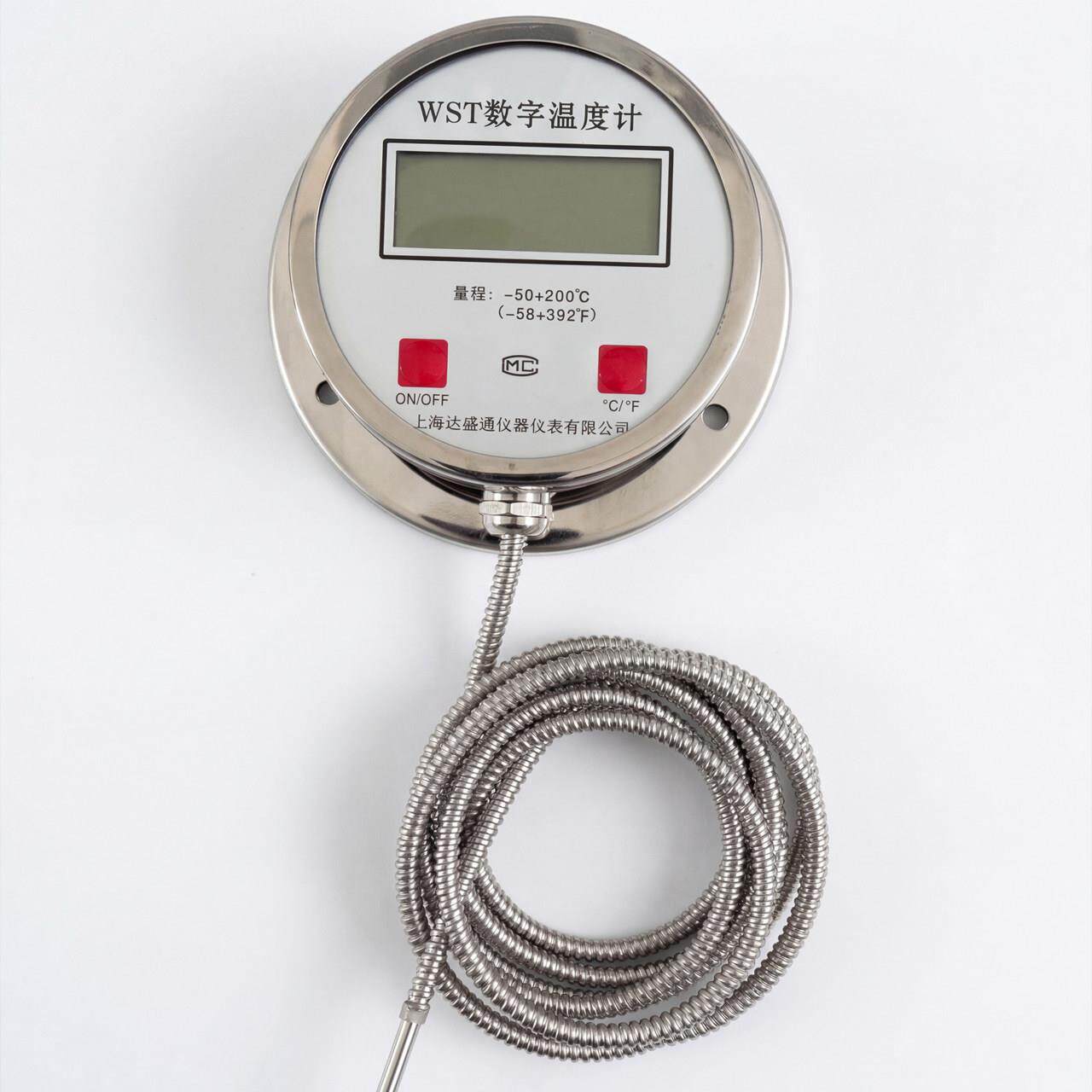 WST数显温度计电子数字温湿度计工业用高精度温度表全身304材质