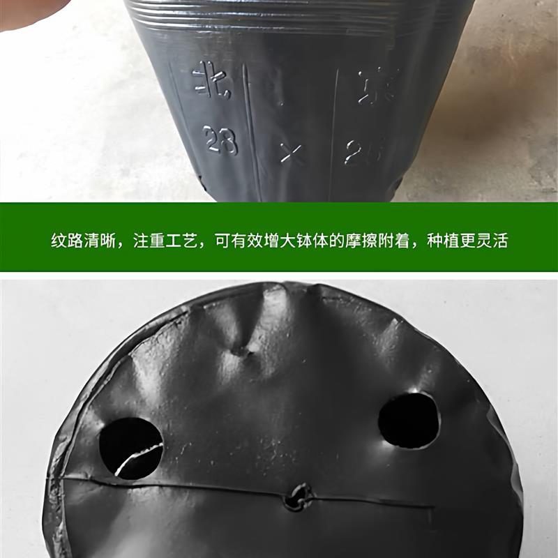 营养钵异型加高加厚圆口方口柑橘杯黑色塑料育苗杯树苗杯细高型