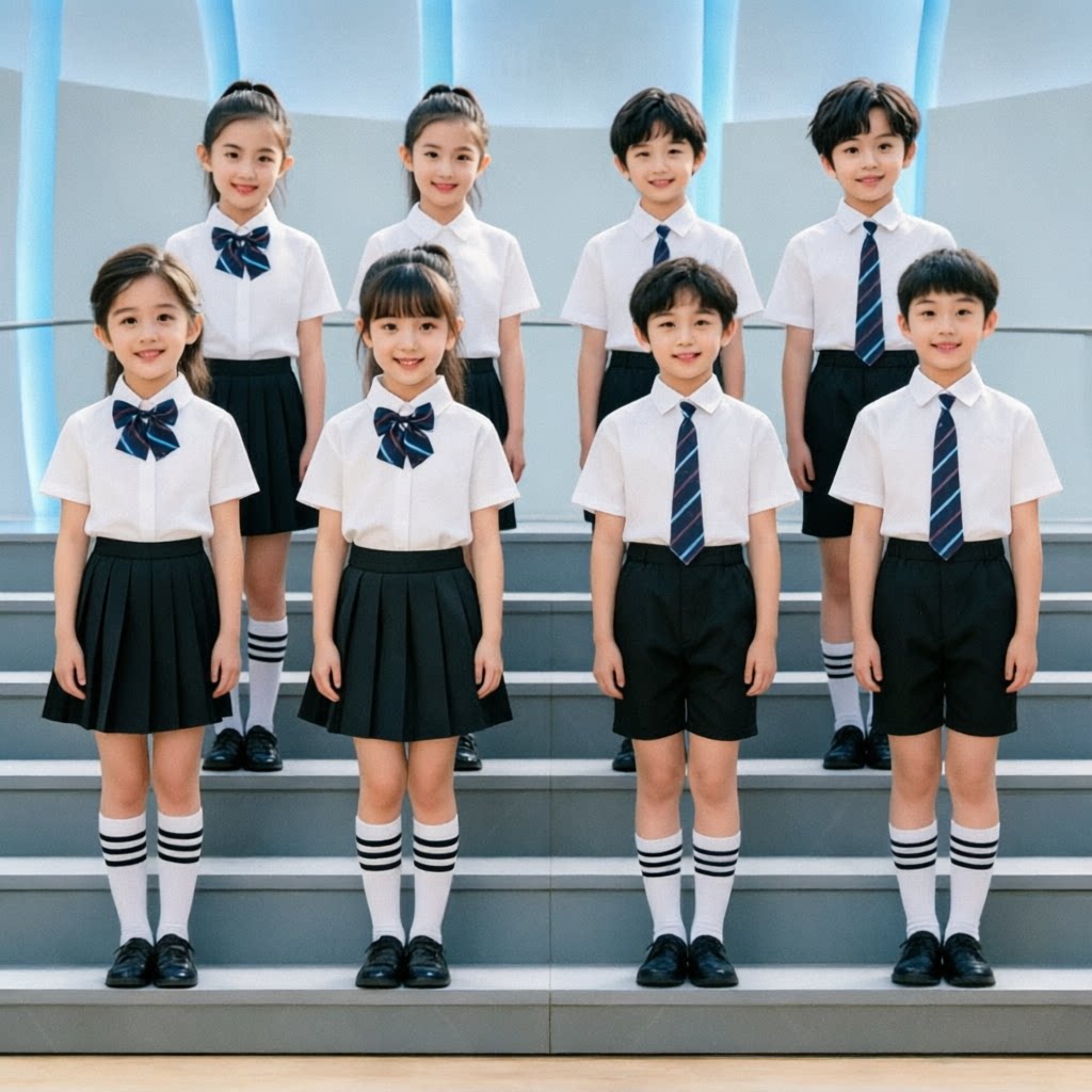 国庆男女童长袖短袖合唱服透气