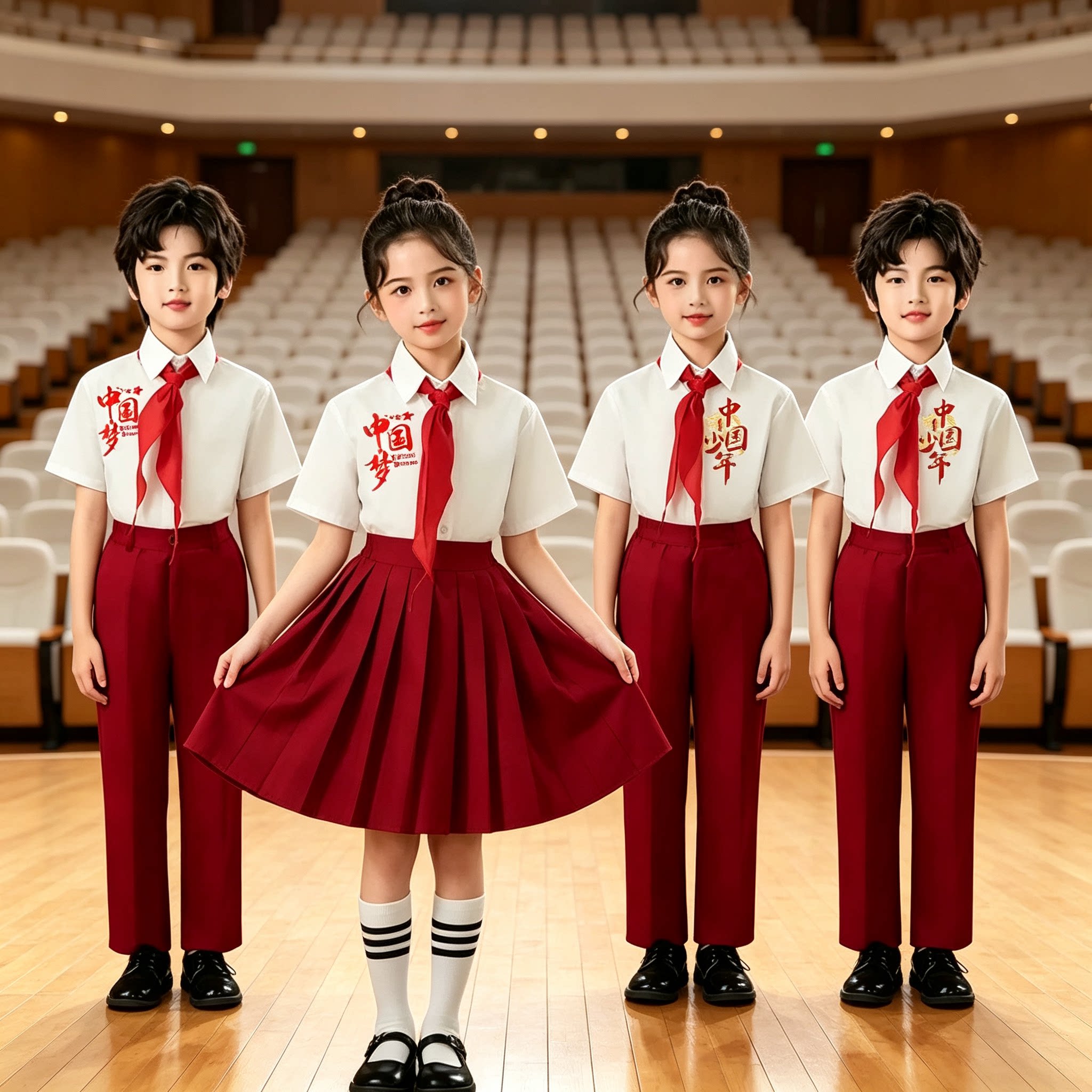 国庆中小学生红色合唱朗诵演出服