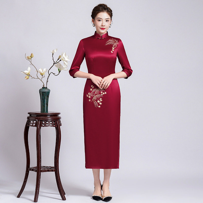 新款妈妈婚宴旗袍礼服
