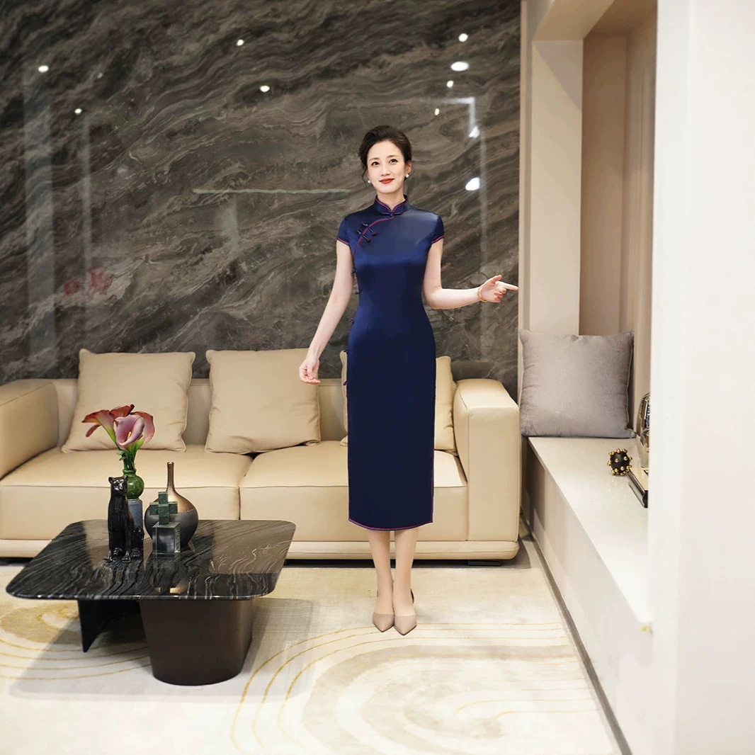复古旗袍显瘦连衣裙改良新款长款修身春夏2026新款旗袍女装中国风