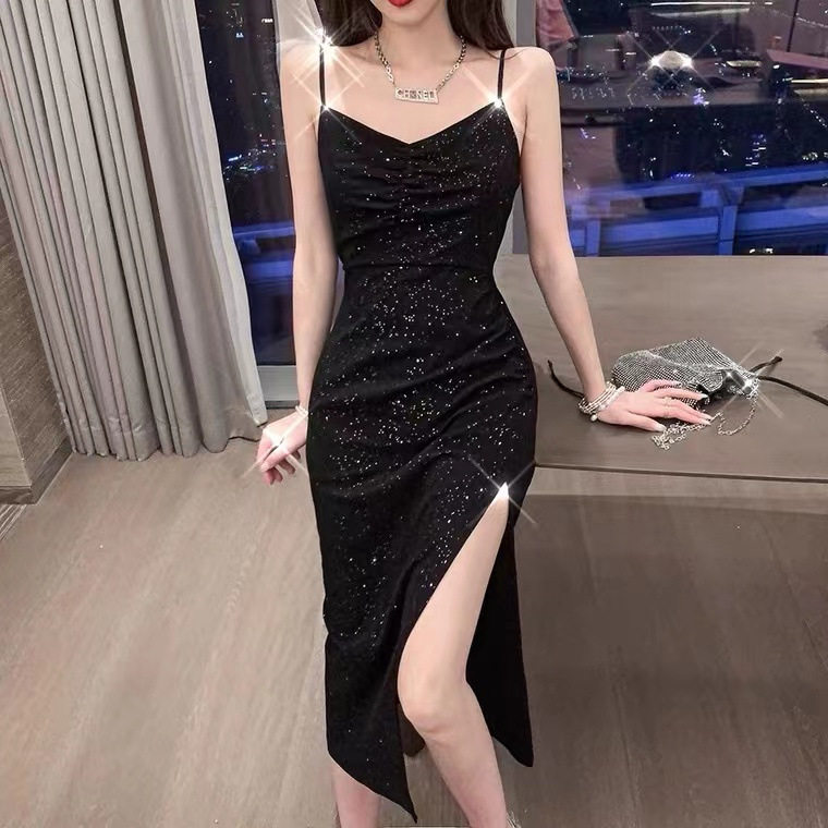 法式吊带连衣裙女夏季202