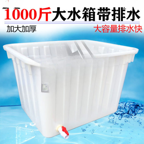 带盖加厚塑料养殖水槽带排水阀