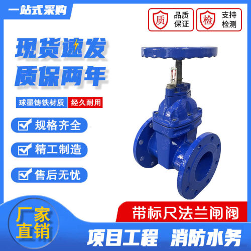 球墨铸铁暗杆软密封法兰闸阀