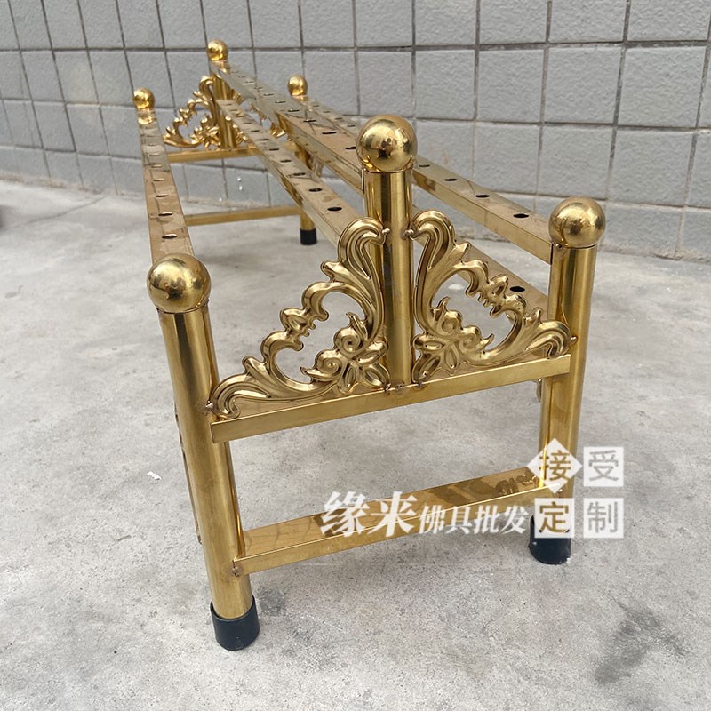 带竹红蜡烛304不锈钢蜡烛台室内户外用金色蜡烛座架子插蜡烛底座