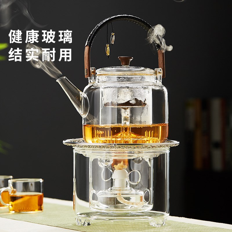 酒精炉底座玻璃茶壶家用大号保温炉烧水炉围炉明火煮茶器功夫茶具