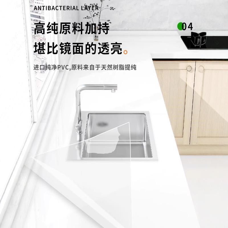 厨房台面保护膜耐高温灶台石英石防油贴纸贴膜大理石耐高温橱柜垫