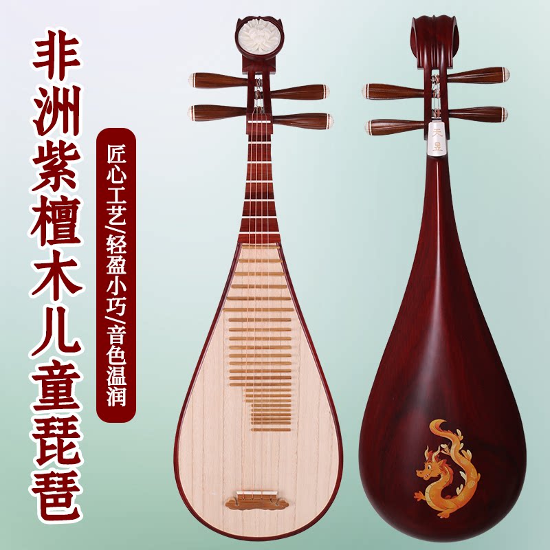 天昱琵琶儿童初学者入门自学考级专业演奏非洲紫檀木琵琶琴练习