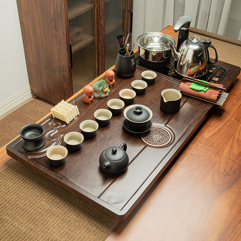 全自动烧水壶紫砂茶具套装家用功夫茶道四合一体整套茶盘茶海茶台
