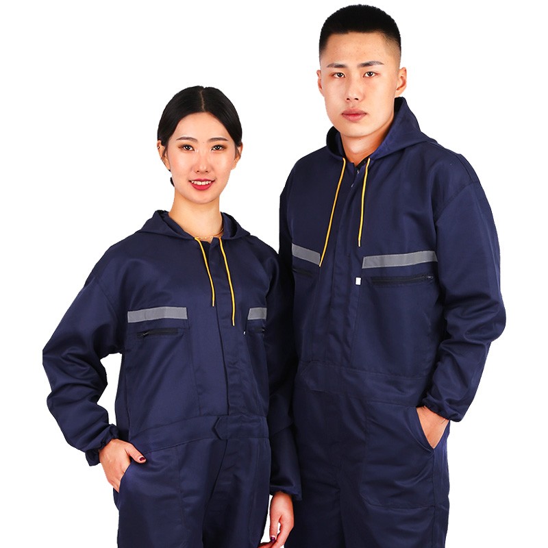 连体工作服连帽反光全身防护服劳保防尘防污防水维修汽修喷漆耐磨