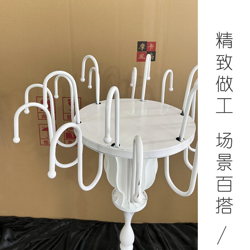 新款婚庆道具铁艺桌花器摆件插花路引架婚礼堂装饰桌花架甜品台架