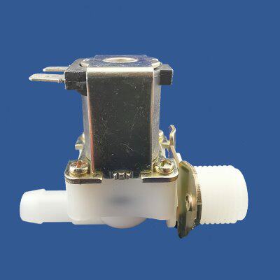 以赛塑料电磁阀园林园艺常开常闭进水放水阀热水器水阀4分转宝塔