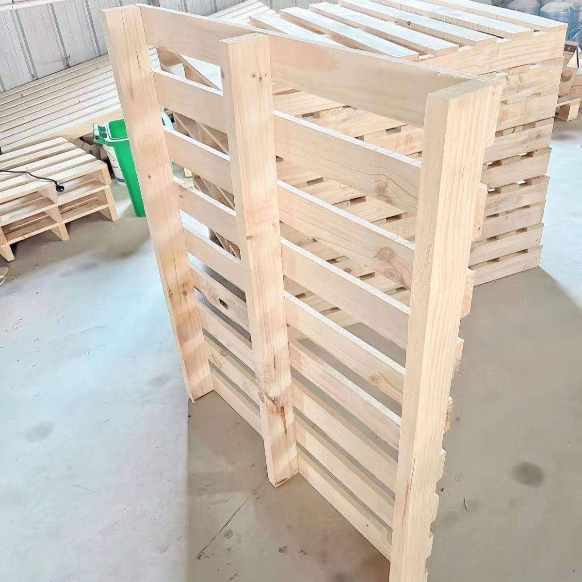 可定制堆高机木质托盘正方形厂房仓库货架防潮垫板实木松木室内室
