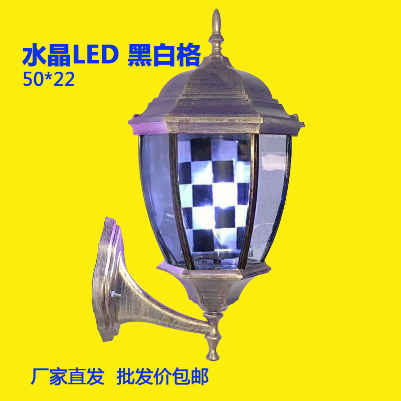 美发转灯发廊理发店专用户外防水多彩LED铝材挂墙 复古欧式小灯箱