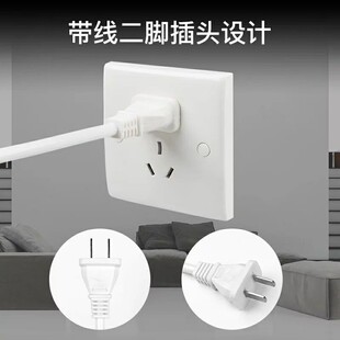 小型迷你可爱插板长线插座带开关5米8m拖线短可2脚插排插二项两孔