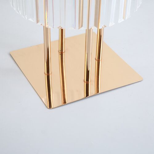 婚庆道具新款金色电镀透明花架婚庆路引装饰婚礼餐桌摆件舞台背景