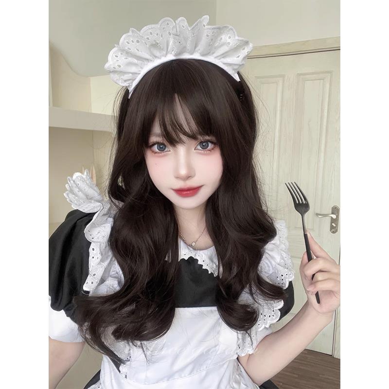 AG假发女长发网红日常大波浪Lolita长卷发jk齐刘海自然少女全头套