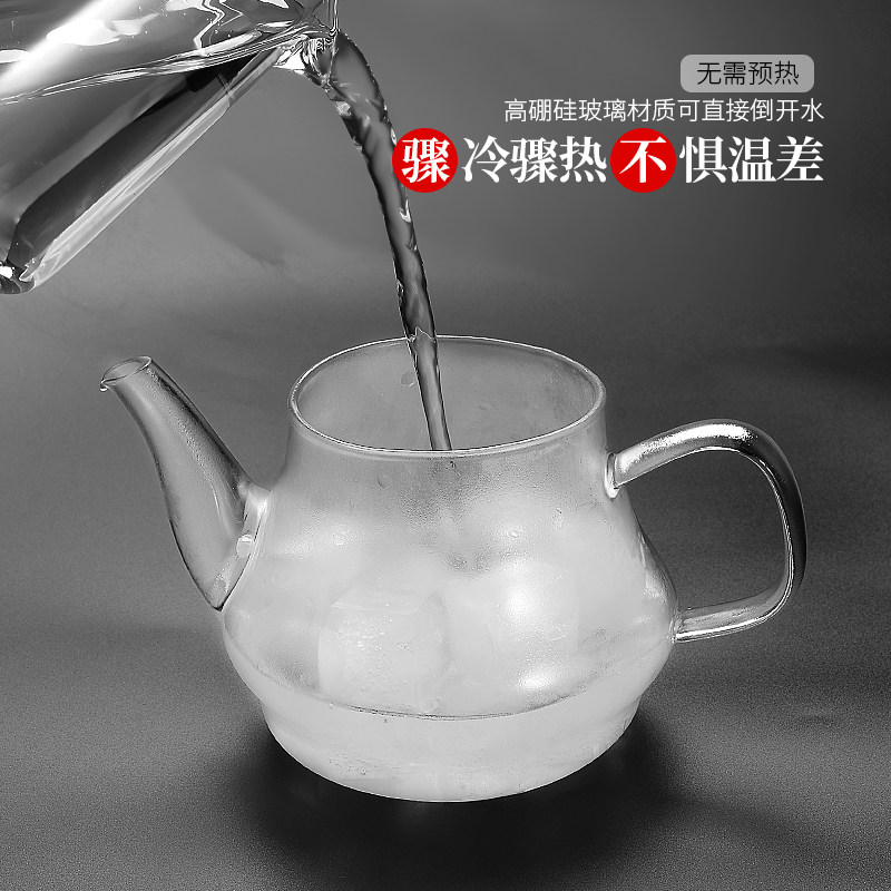 透明玻璃办公室泡茶茶壶茶具套装家用功夫茶杯茶台简约客厅小茶盘