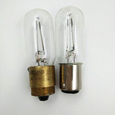 W螺口6V仪器指示灯30显微镜长柱小灯泡W形设备15卡口向阳特殊