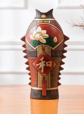 客厅酒柜小摆件电视柜装饰品创意新中式陶瓷摆设乔迁新居礼品招财