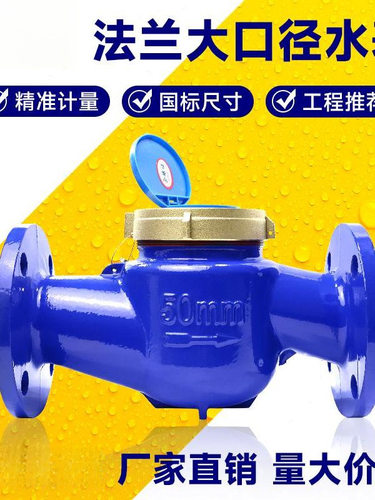 法兰水表DN50/80机械水平螺翼式可拆卸水电工业大口径水表2寸4寸
