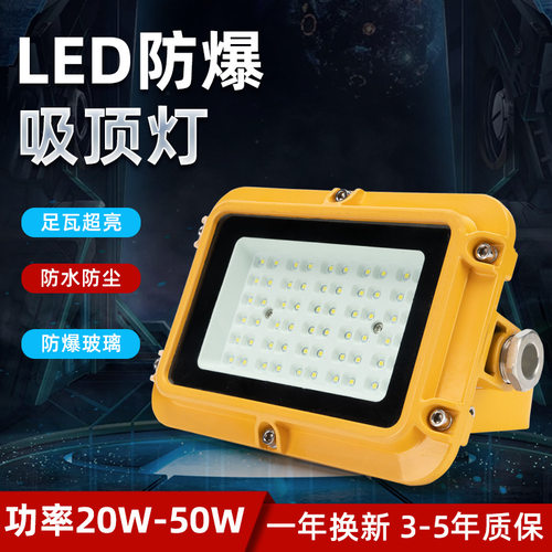 BAD 20W30W40W50W工厂防爆LED泛光灯 加油站投光灯 LED防爆吸顶灯
