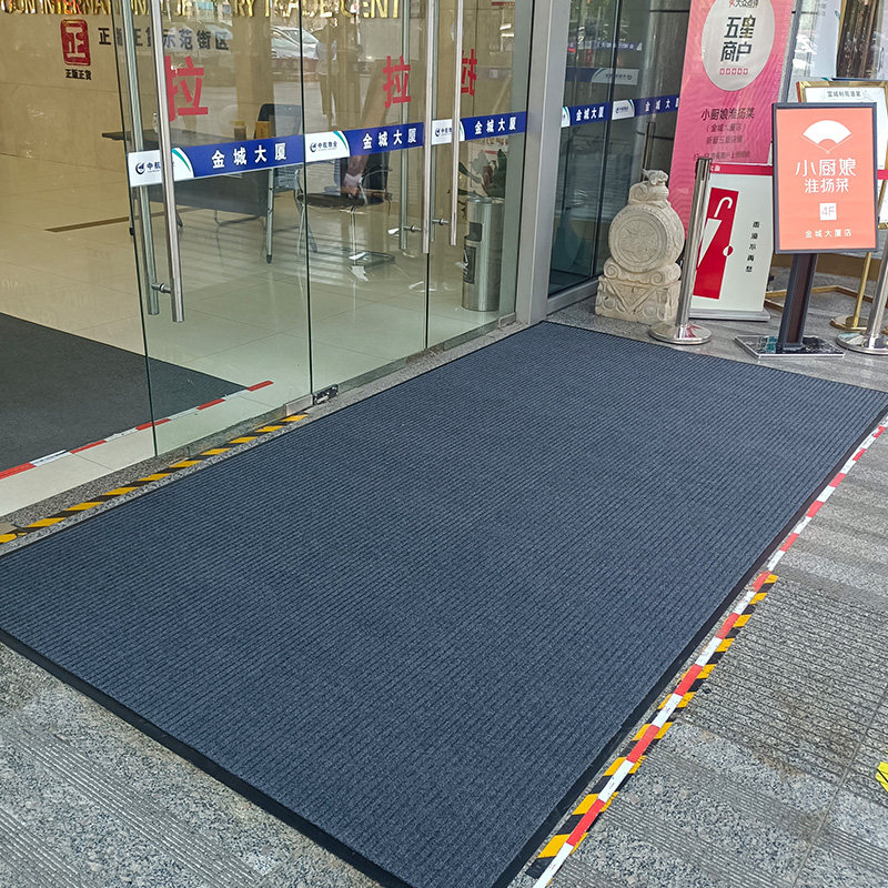 商用除尘防滑地垫入户门双条纹地毯室内室外进门玄关门口吸水门垫