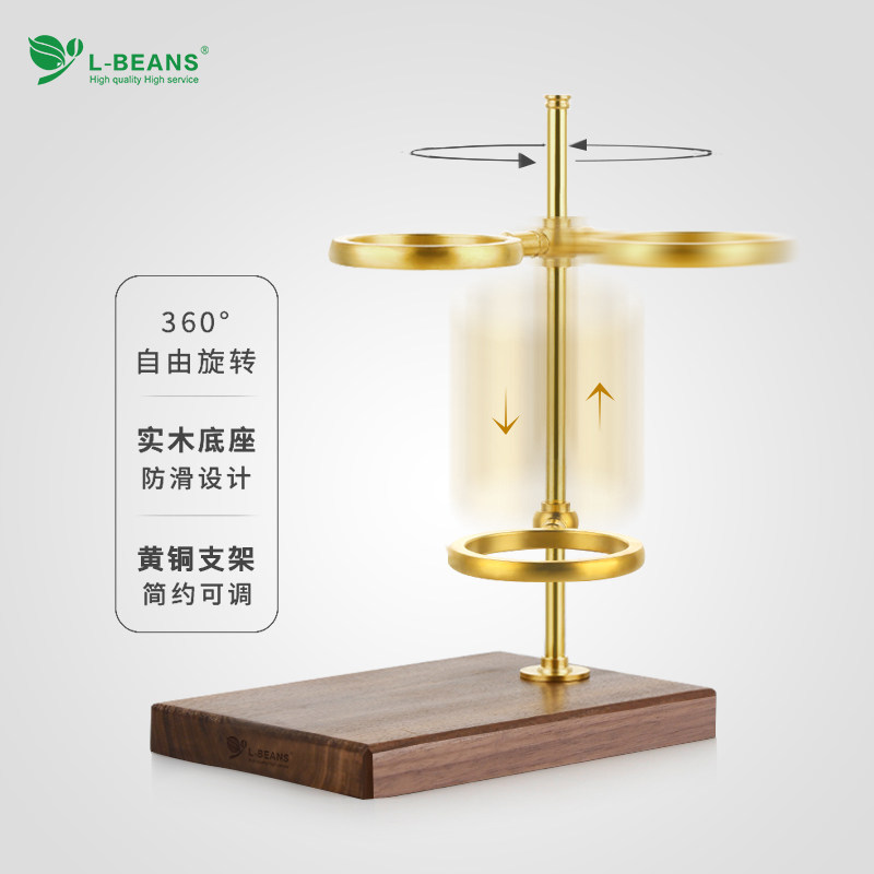 复古手冲咖啡壶套装 黄铜滴漏式咖啡架 玫瑰金咖啡器具组 家用简