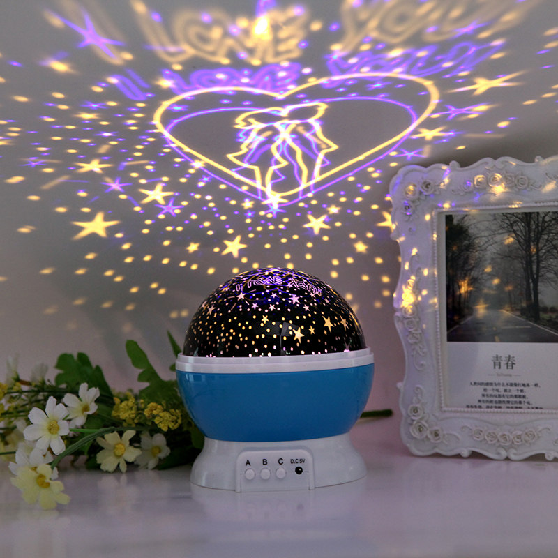 浪漫旋转星空灯创意满天星投影小夜灯生日礼物圣诞节送给女生朋友