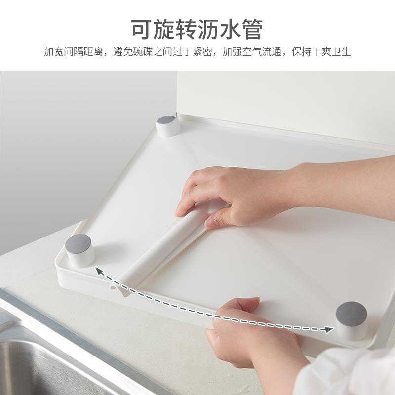 日式家用餐具沥水架沥碗晾置碗架盘碟收纳层架放碗架塑料厨房置物
