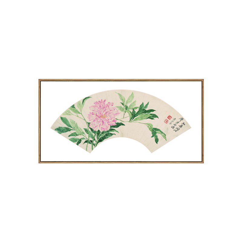 新中式恽寿平扇面花鸟画客厅装饰画卧室床头玄关壁画餐厅酒店挂画