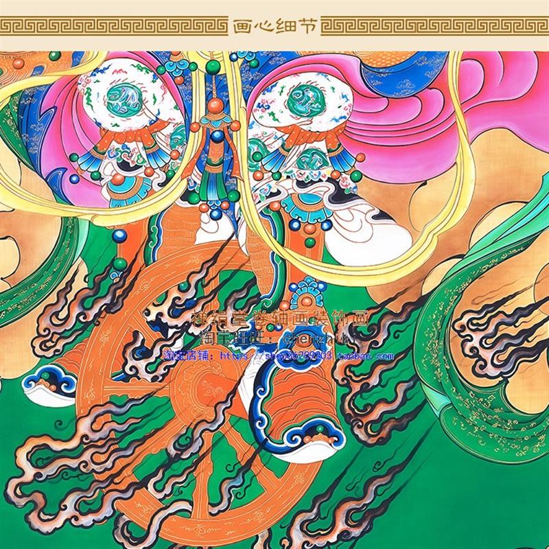 王灵官画像挂图 护法镇山神将神像画 绢布卷轴挂画装饰画来图定制