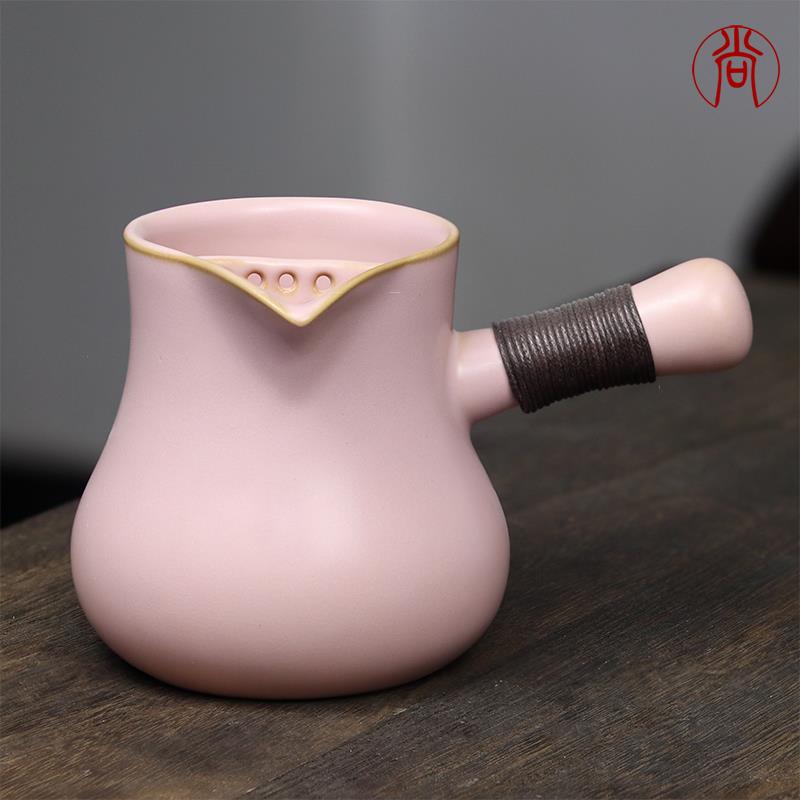 侧把陶瓷烤茶罐公道杯陶壶可干烧加热围炉煮茶大容量泡茶壶罐罐茶