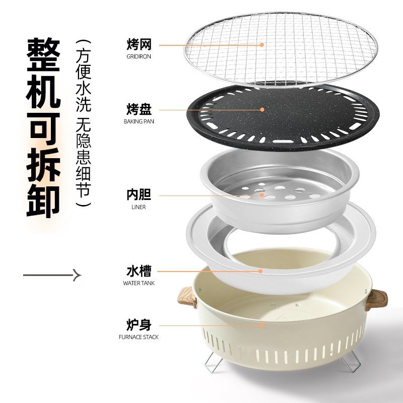 围炉室内烤火炉套装煮茶家用烧烤炉烤肉锅冬天户外火盆炭器具全套