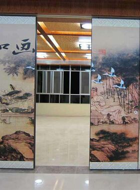 广州 东莞酒店活动隔断墙宴会餐厅包厢隔断推拉屏风移动折叠门