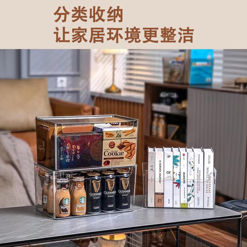 桌面收纳盒化妆品透明收纳箱亚克力家用厨房收纳厨房清洁工具套装图片