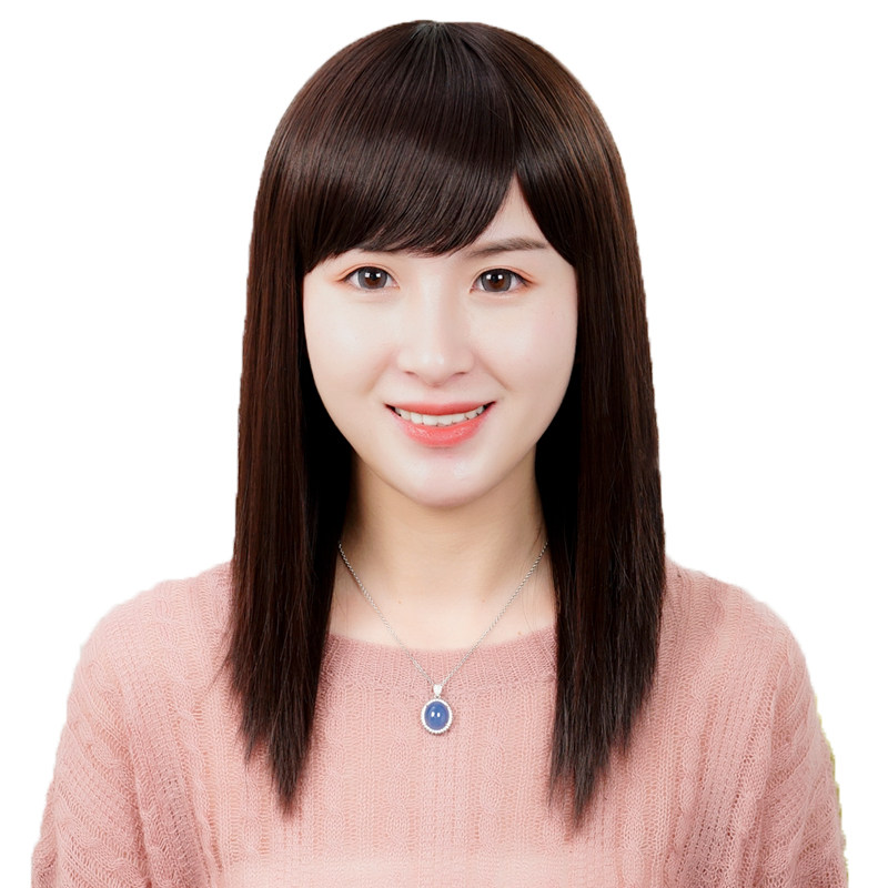 假发女长发全头套斜刘海光头真发头套全真自然透气假头发可扎起来