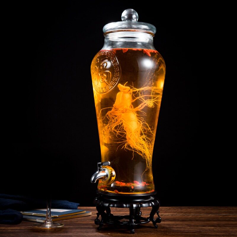 泡酒玻璃瓶家用10斤5斤泡酒坛子密封人参鹿茸药酒瓶专用酒瓶酒坛