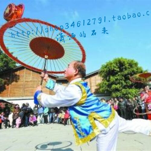 油纸伞保健旋转球剪纸杂耍中餐馆茶室酒店古风简约灯罩伞天花板装
