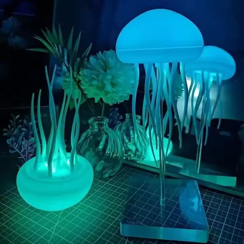 5V充电声控全彩变色水母灯