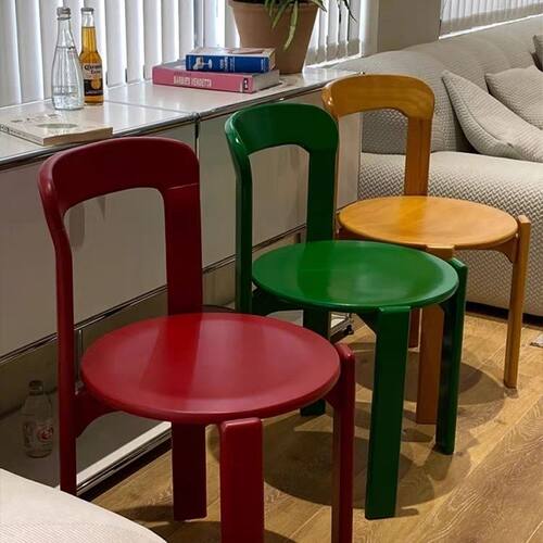 北欧实木中古设计师餐椅小户型