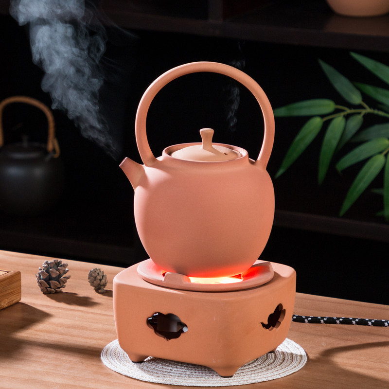 陶瓷粗陶烧水壶煮茶壶电陶炉煮茶器提梁壶侧把壶潮州砂铫壶单壶