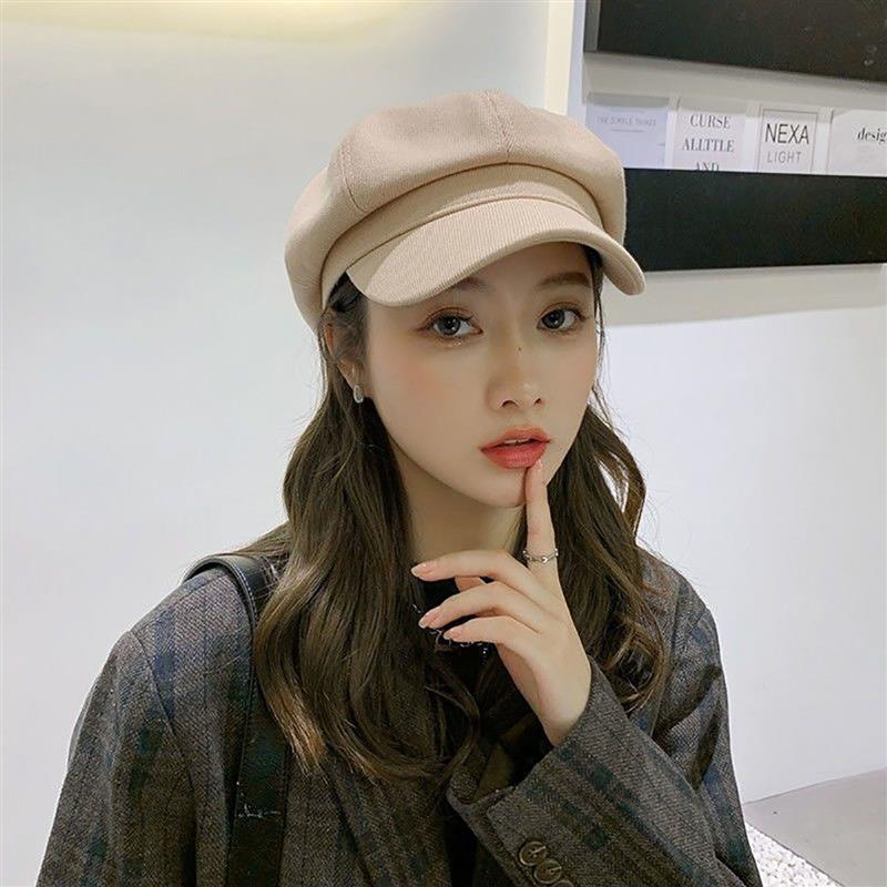 帽子假发一体女短卷发秋冬天网红时尚连帽真发混合带假发的八角帽