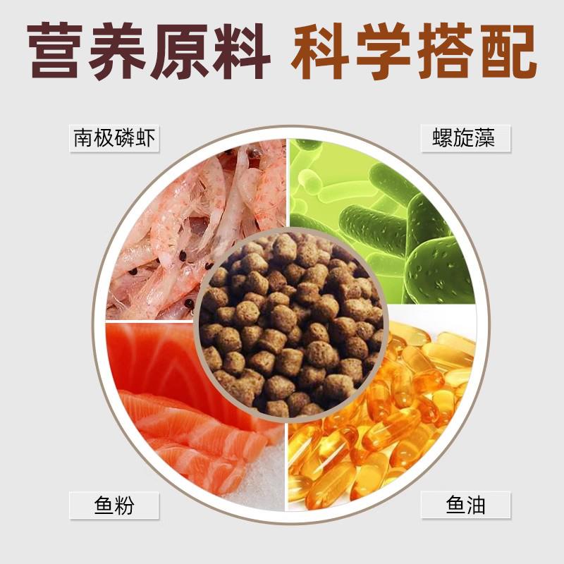 Deera金鱼增色鱼粮 下沉型螺旋藻锦鲤饲料 5斤装观赏鱼小颗粒鱼食