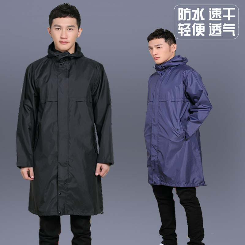 雨衣男夏季外套徒步长款全身大码防水风衣式超薄透气雨披女士时尚